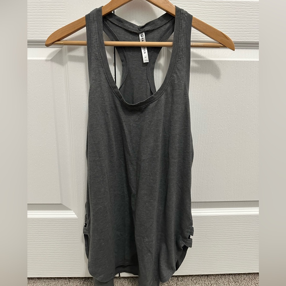 Fabletics Dark Charcoal Racerback Tank